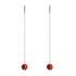 Red Turquoise | .925 Sterling Silver | Gemstone Chain Drop Threader Earrings
